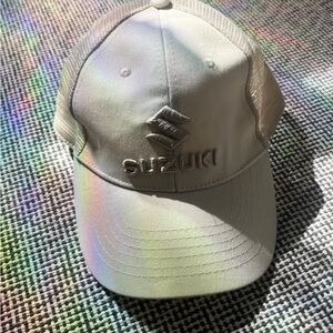 Suzuki Cream White Dad Hat Cap